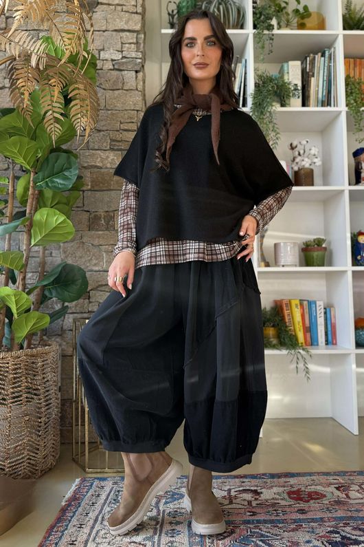 Bobby Mesh Layering Top Nevis Plaid Black /10=